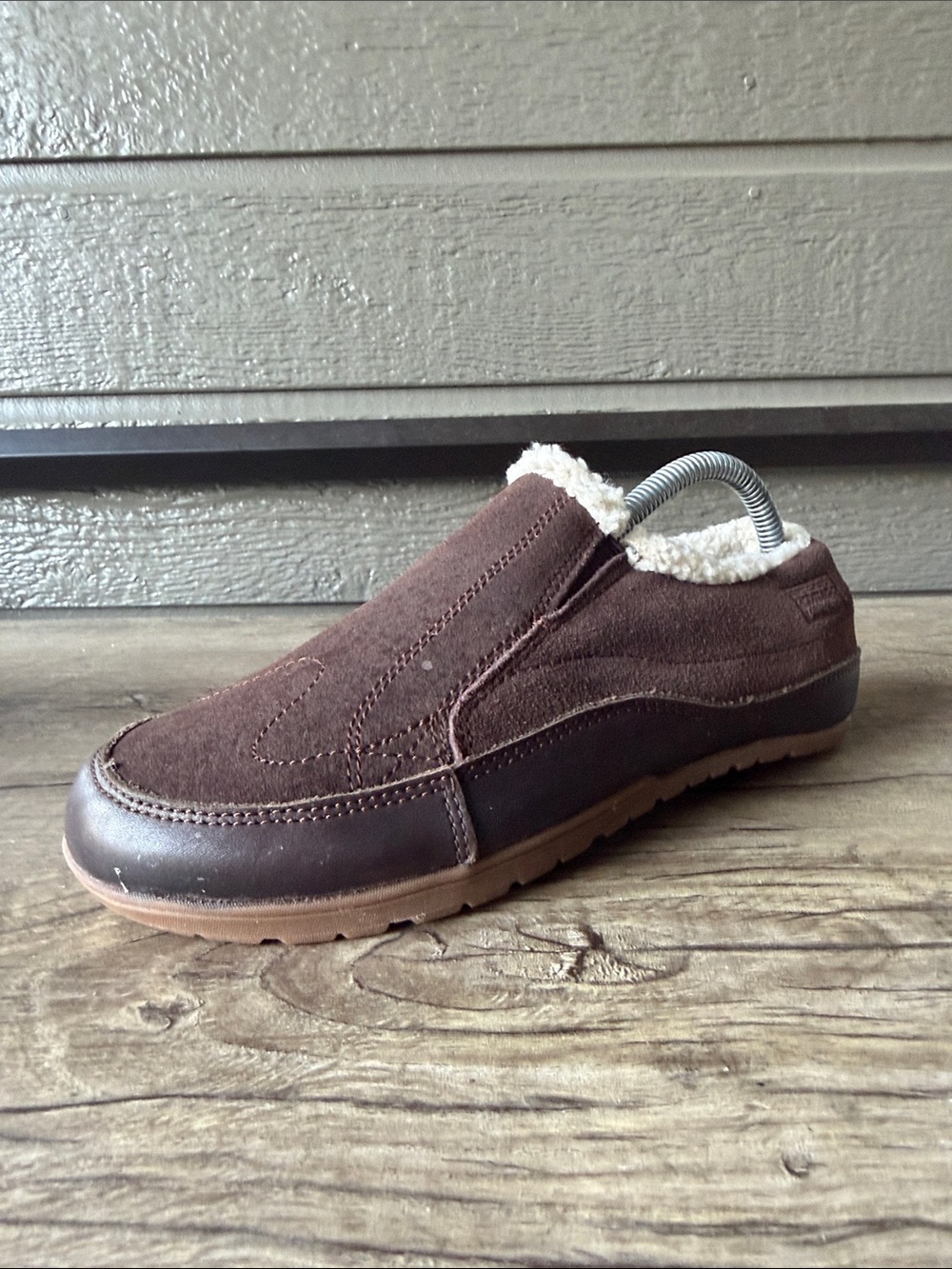 Patagonia Women’s Brown Suede Slip-On Shoes with Shearling Lining size 8.5 - Picture 3 of 9